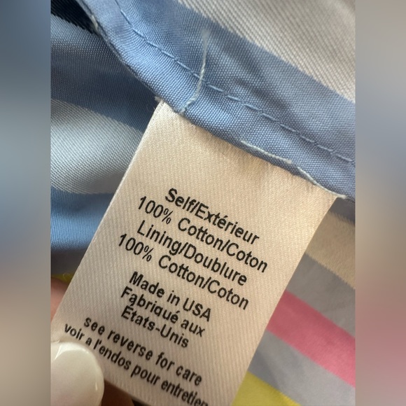 Caroline Constas Multicolored Striped Co Ord High Low Skirt w/ Peplum Top (XS) - Picture 10 of 12